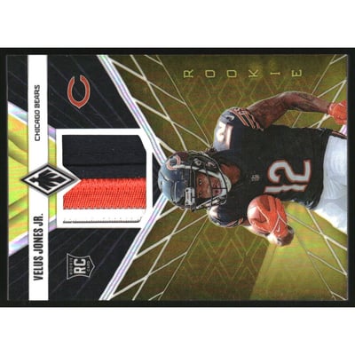 2022 Panini Phoenix Rookie Memorabilia Prime Yellow #24 Velus Jones Jr.