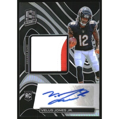 2022 Panini Spectra #223 Velus Jones Jr. JSY AU