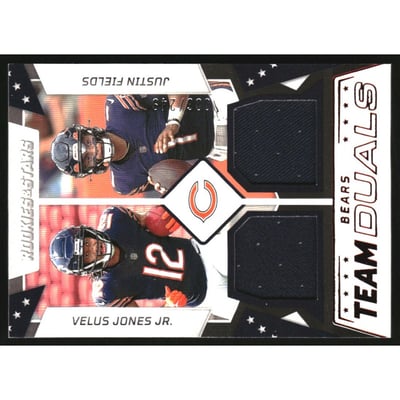 2022 Rookies and Stars Team Dual Jerseys #19 Velus Jones Jr./Justin Fields