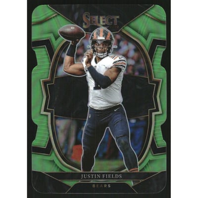 2022 Select Prizm Neon Green Die Cut #60 Justin Fields