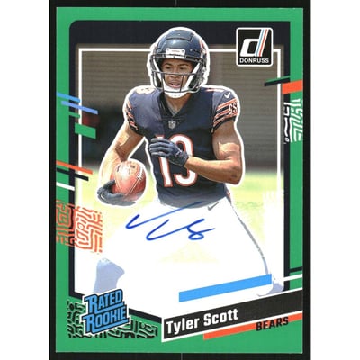 2023 Donruss Rated Rookies Autographs Green #315 Tyler Scott