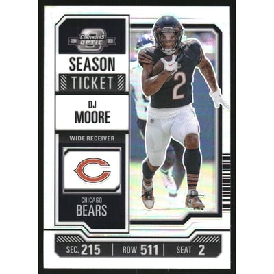 2023 Panini Contenders Optic Silver #8 D.J. Moore