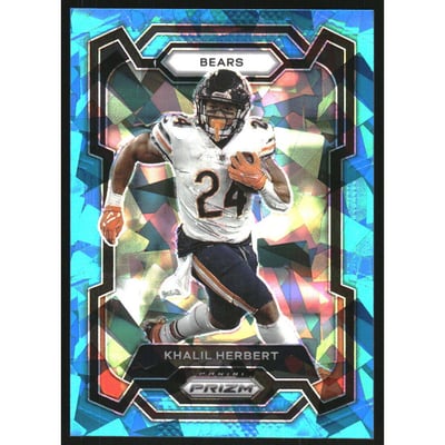 2023 Panini Prizm Prizms Blue Ice #51 Khalil Herbert