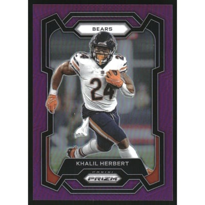 2023 Panini Prizm Prizms Purple #51 Khalil Herbert