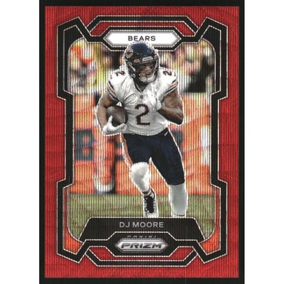 2023 Panini Prizm Prizms Red Wave #47 D.J. Moore
