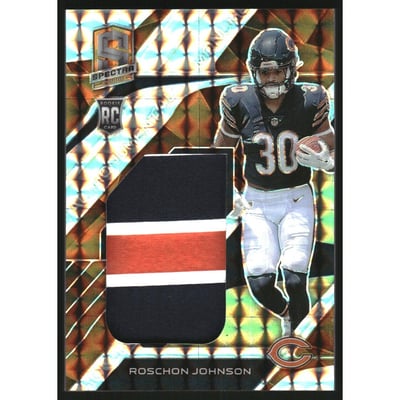 2023 Panini Spectra Monumental Memorabilia Neon Orange #33 Roschon Johnson