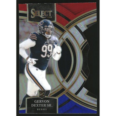 2023 Select Prizm Red and Blue Die Cut #138 Gervon Dexter Sr.