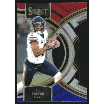 2023 Select Prizm Red and Blue Die Cut #159 D.J. Moore