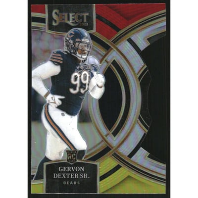2023 Select Prizm Red and Yellow Die Cut #138 Gervon Dexter Sr.