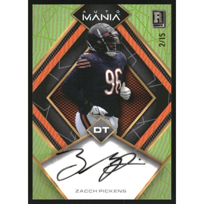 2023 Wild Card Auto Mania Pro Look Diamond Rainbow Lime #AMDAZP Zacch Pickens