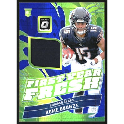 2024 Donruss Optic First Year Fresh Jerseys Blue Hyper #36 Rome Odunze