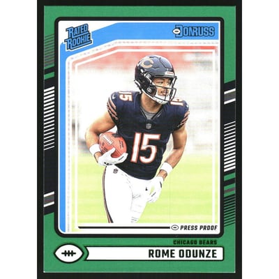 2024 Donruss Press Proof Green #309 Rome Odunze RR