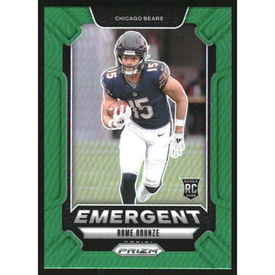 2024 Panini Prizm Emergent Prizms Green #11 Rome Odunze