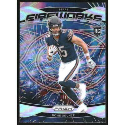 2024 Panini Prizm Fireworks Prizms Silver #19 Rome Odunze