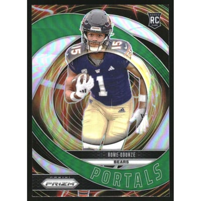 2024 Panini Prizm Portals Prizms Green #9 Rome Odunze