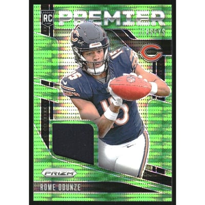 2024 Panini Prizm Premier Jerseys Neon Green Pulsar #12 Rome Odunze