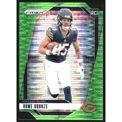 2024 Panini Prizm Prizms Neon Green Pulsar #385 Rome Odunze