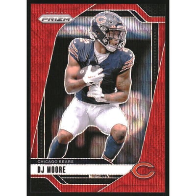 2024 Panini Prizm Prizms Red Wave #48 D.J. Moore
