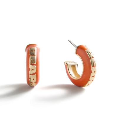 Chicago Bears BaubleBar Puffy Enamel Hoop Earrings
