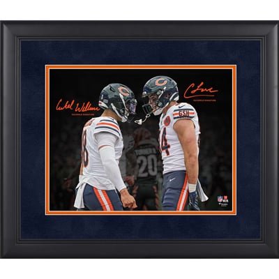 Caleb Williams & Colston Loveland Chicago Bears Facsimile Signature Fanatics Authentic Framed 11" x 14" Spotlight Photograph