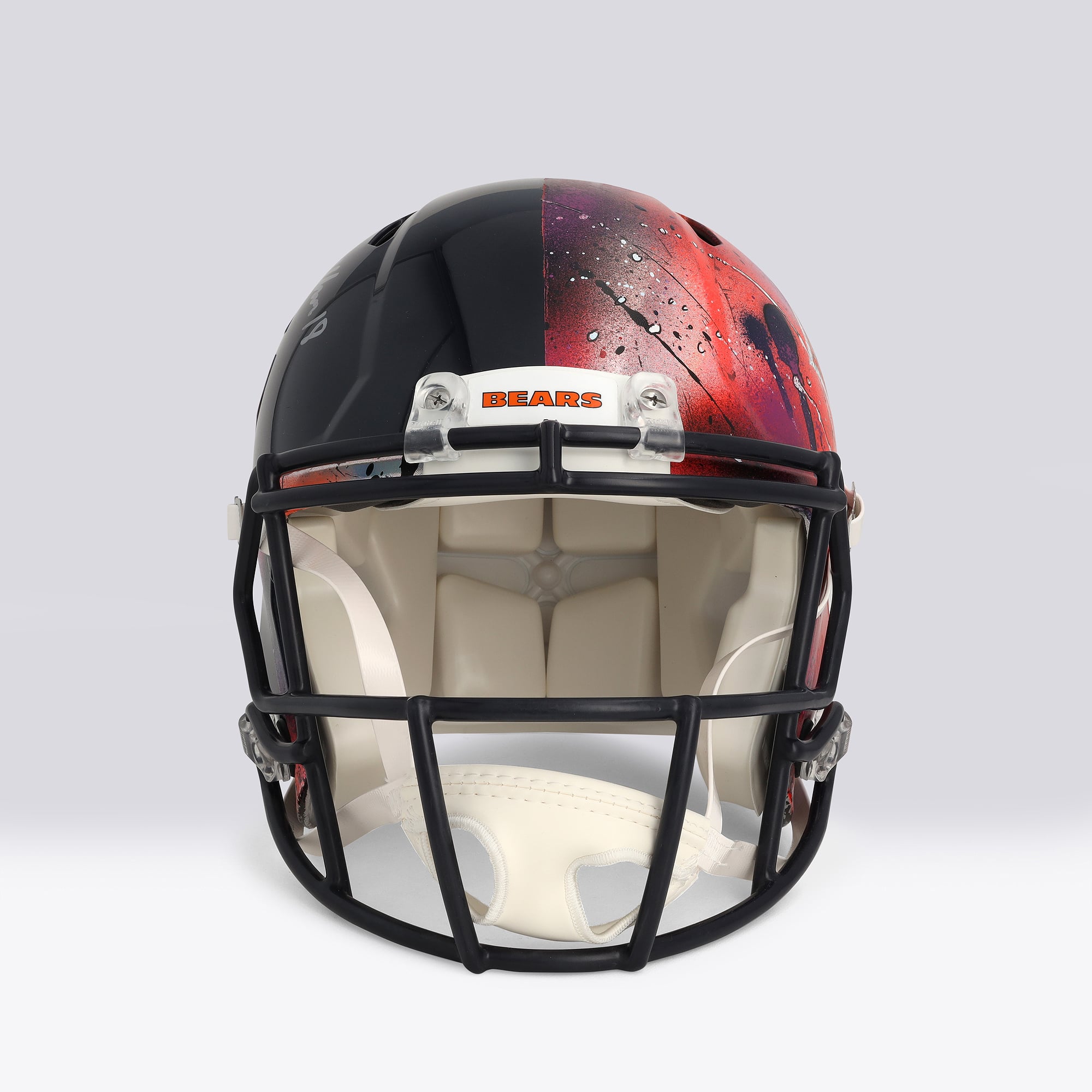 Casque Riddell Speed ​​Authentic autographié par Caleb Williams (Chicago Bears) - Illustration de Shawn Voelker - NF70444434