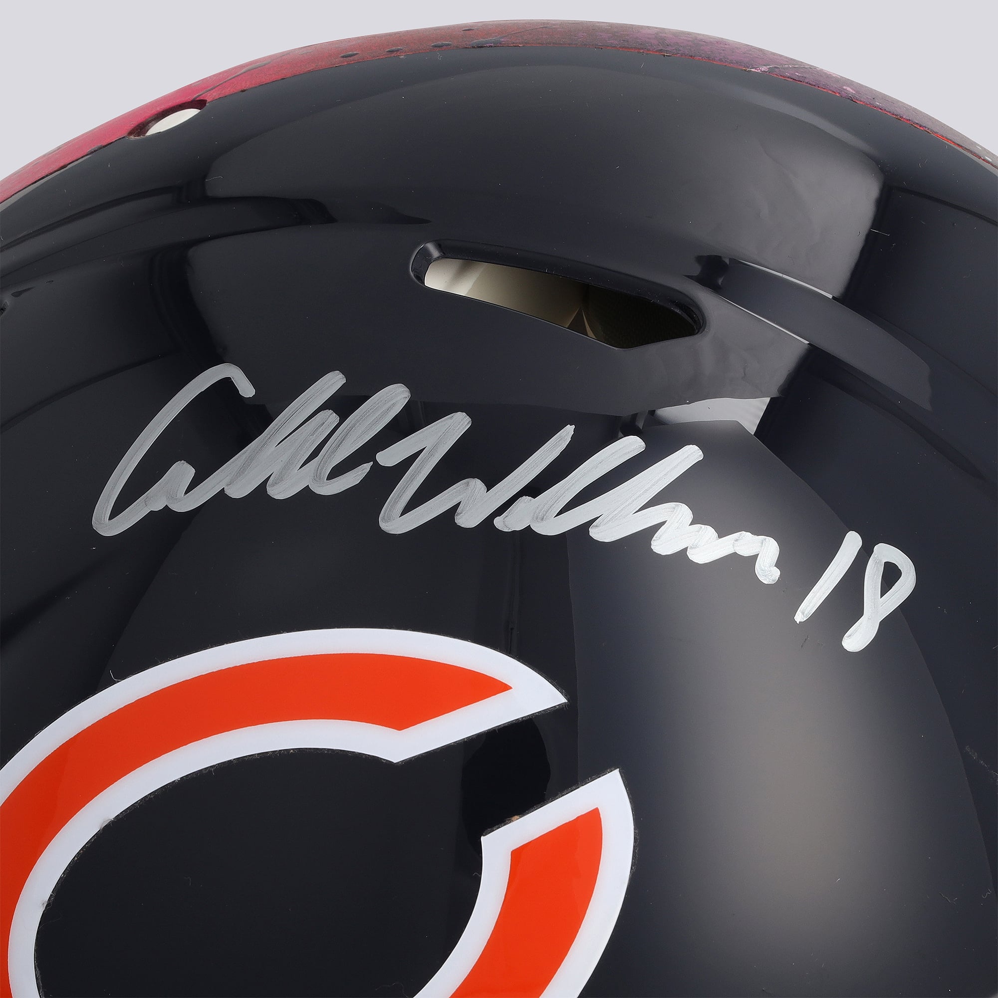 Casque Riddell Speed ​​Authentic autographié par Caleb Williams (Chicago Bears) - Illustration de Shawn Voelker - NF70444434