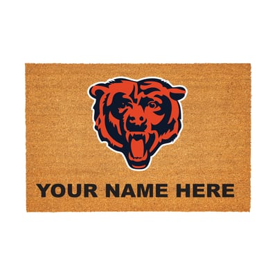 Chicago Bears 24" x 36" Team Logo Personalized Coir Door Mat