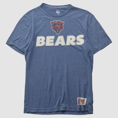 Chicago Bears Majestic 2010s T-shirt - Navy - XS by Fanatics Real Vintage
