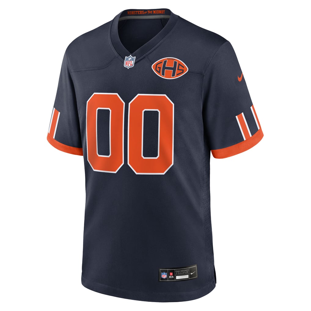 Chicago Bears Nike Rivalries Game Jersey - Navy - Custom - Mens