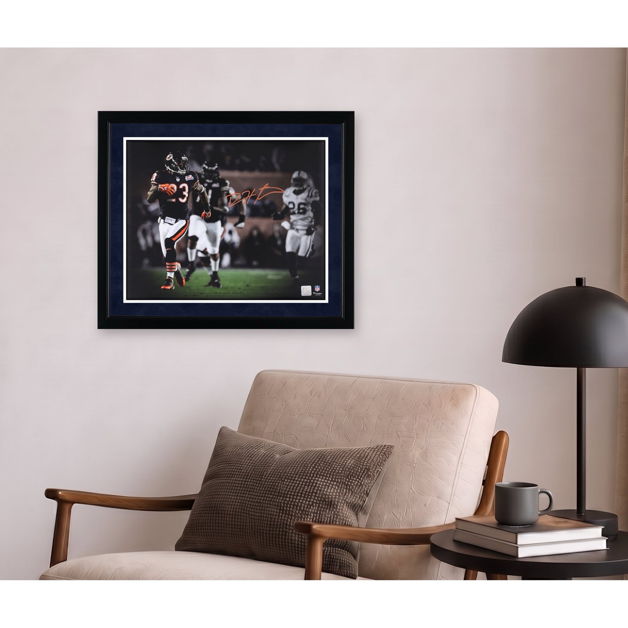 Photo dédicacée de Devin Hester (Chicago Bears) - Retour de coup d'envoi du Super Bowl XLI (40,6 x 50,8 cm)