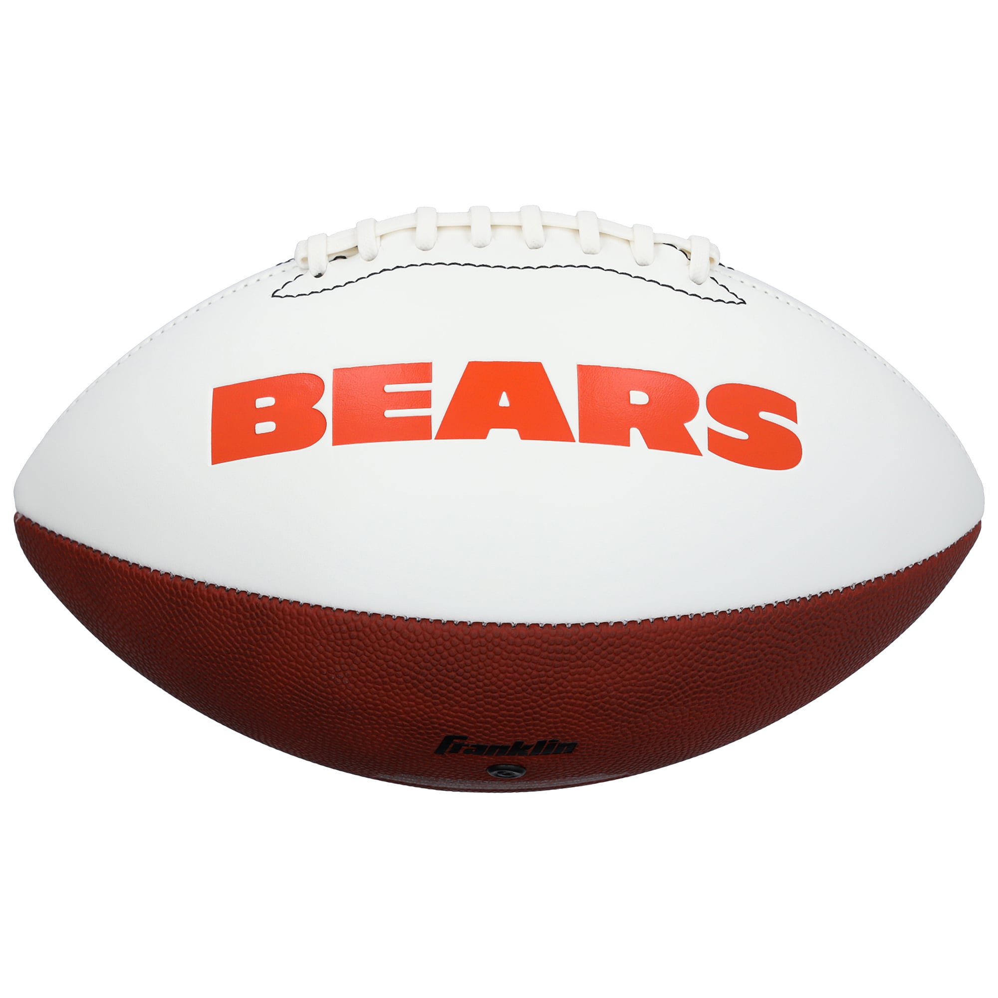 Ballon de football américain Franklin White Panel autographié par Devin Hester des Chicago Bears