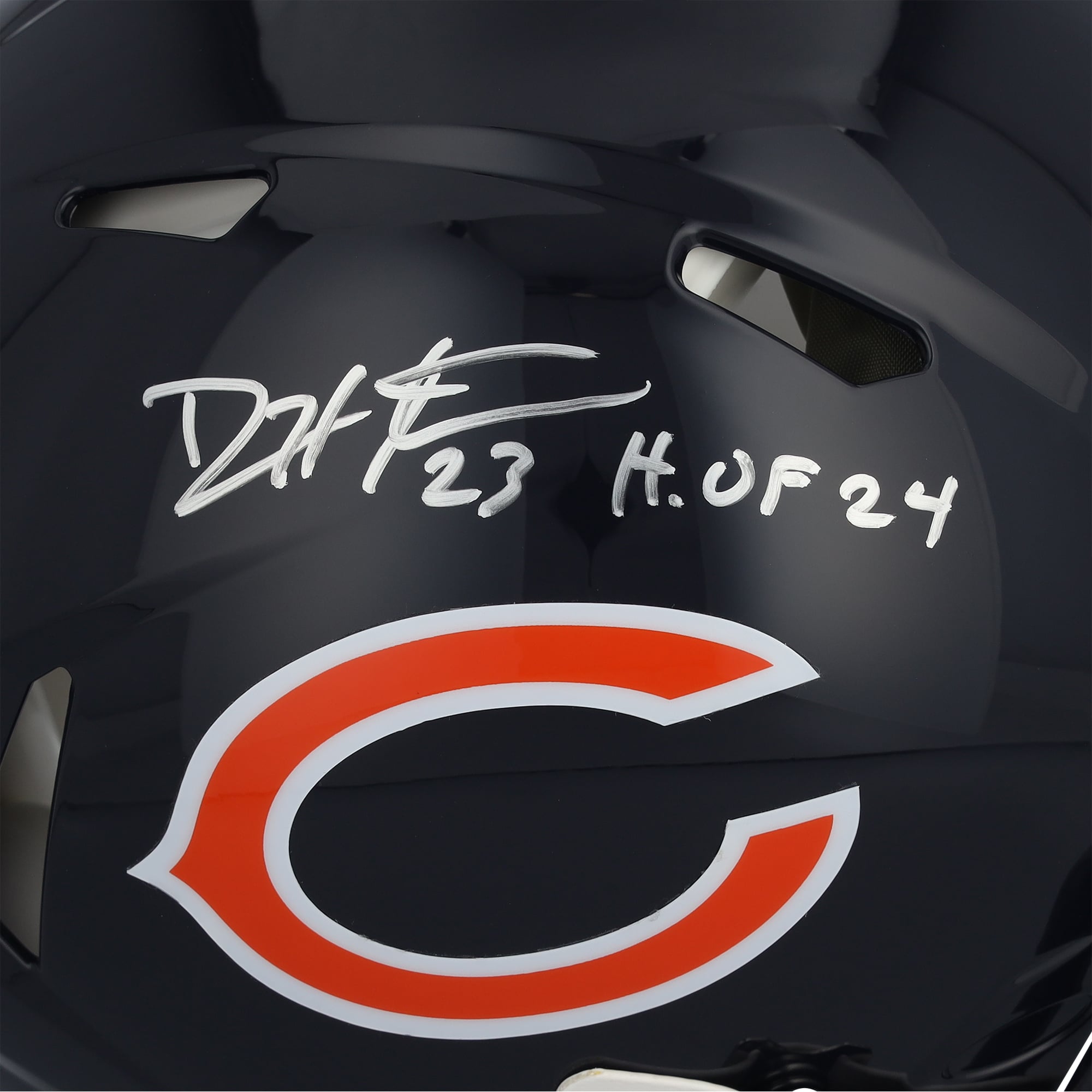 Devin Hester Chicago Bears Autographed Riddell Speed Authentic Helmet with "HOF 24" Inscription