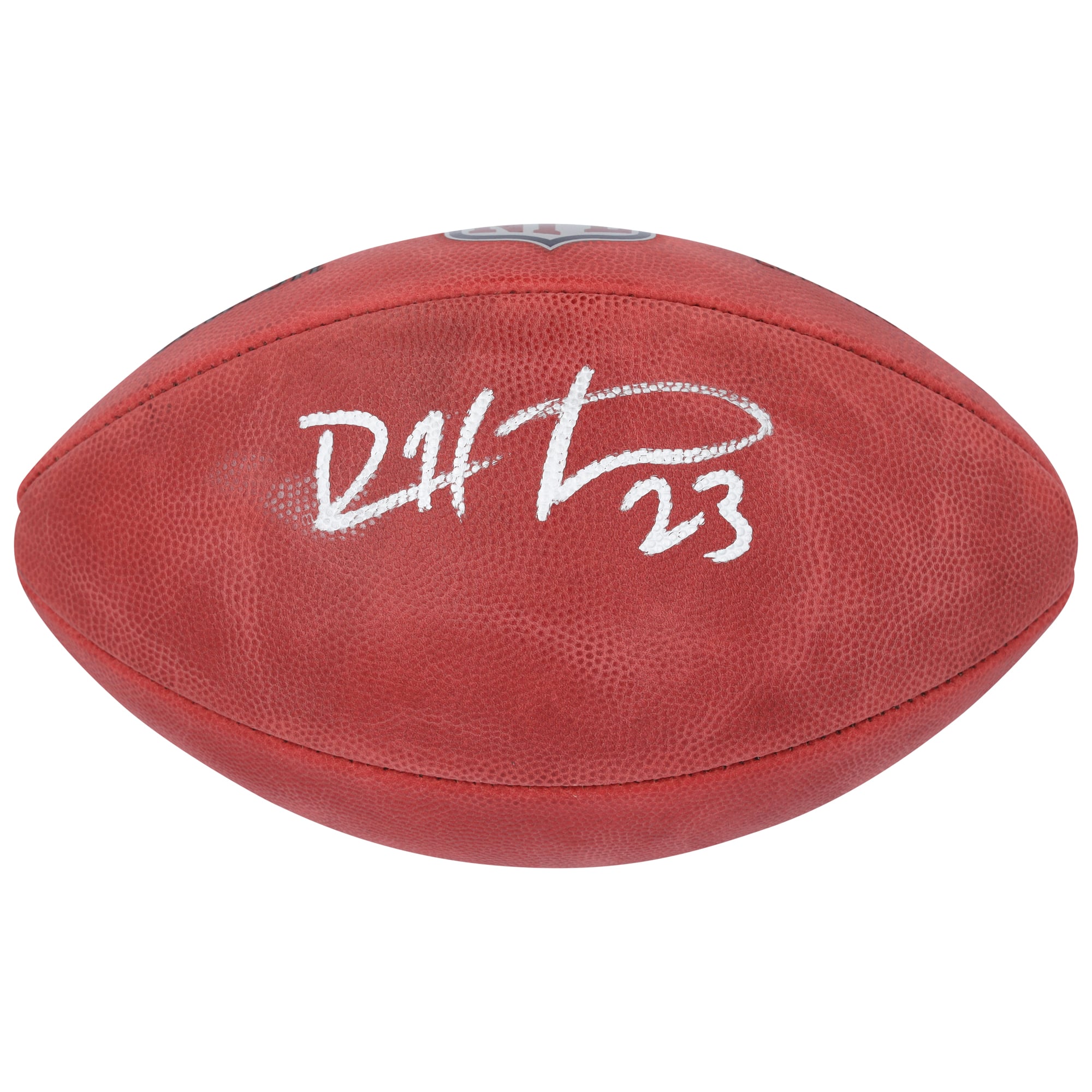 Ballon de football Wilson Duke dédicacé par les Chicago Bears par Devin Hester en couleur