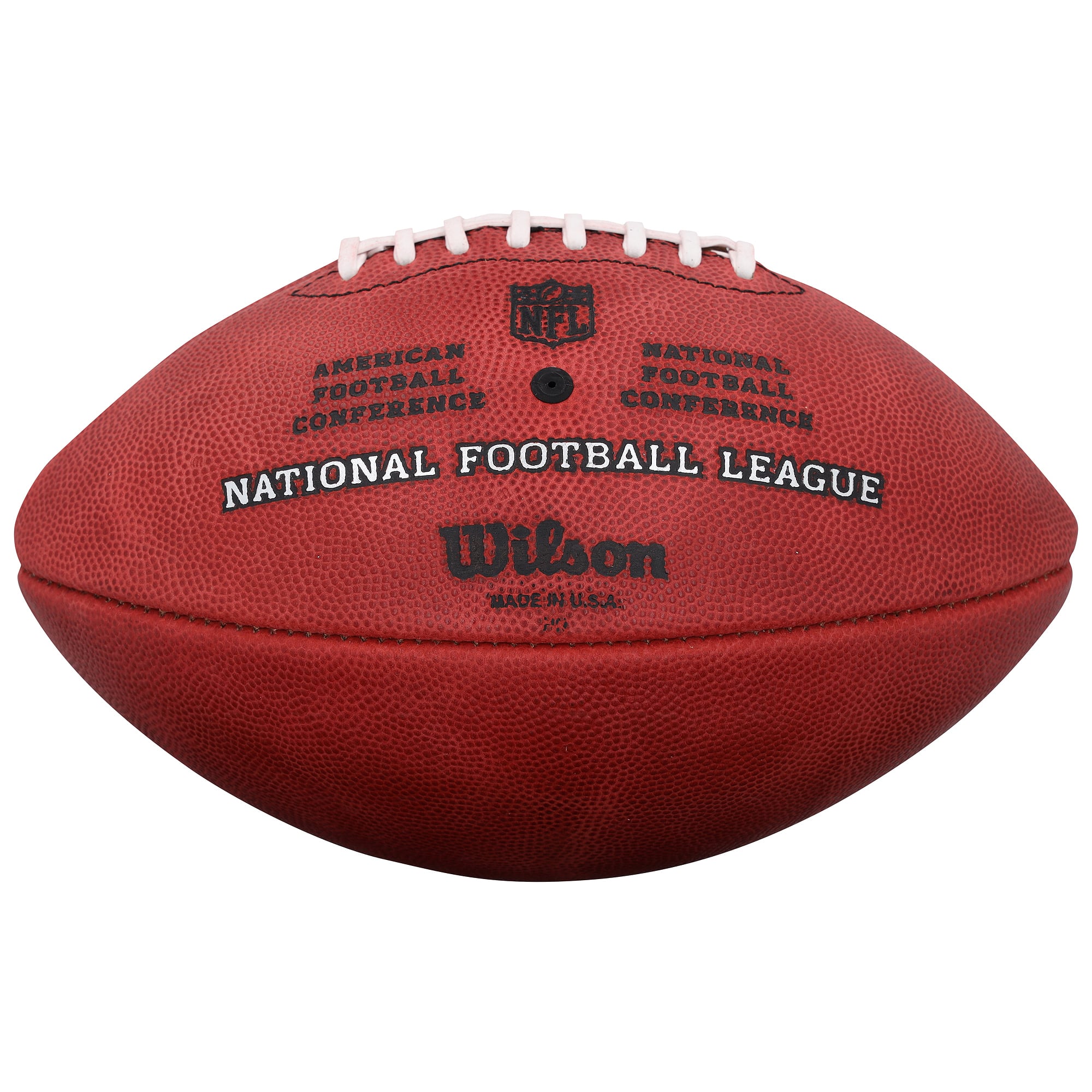 Ballon de football américain Wilson Duke en couleur, autographié par Devin Hester des Chicago Bears, avec inscription « HOF 24 ».