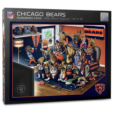 Chicago Bears Fanpoint Purebred Fans 18'' x 24'' A Real Nailbiter 500-Piece Puzzle