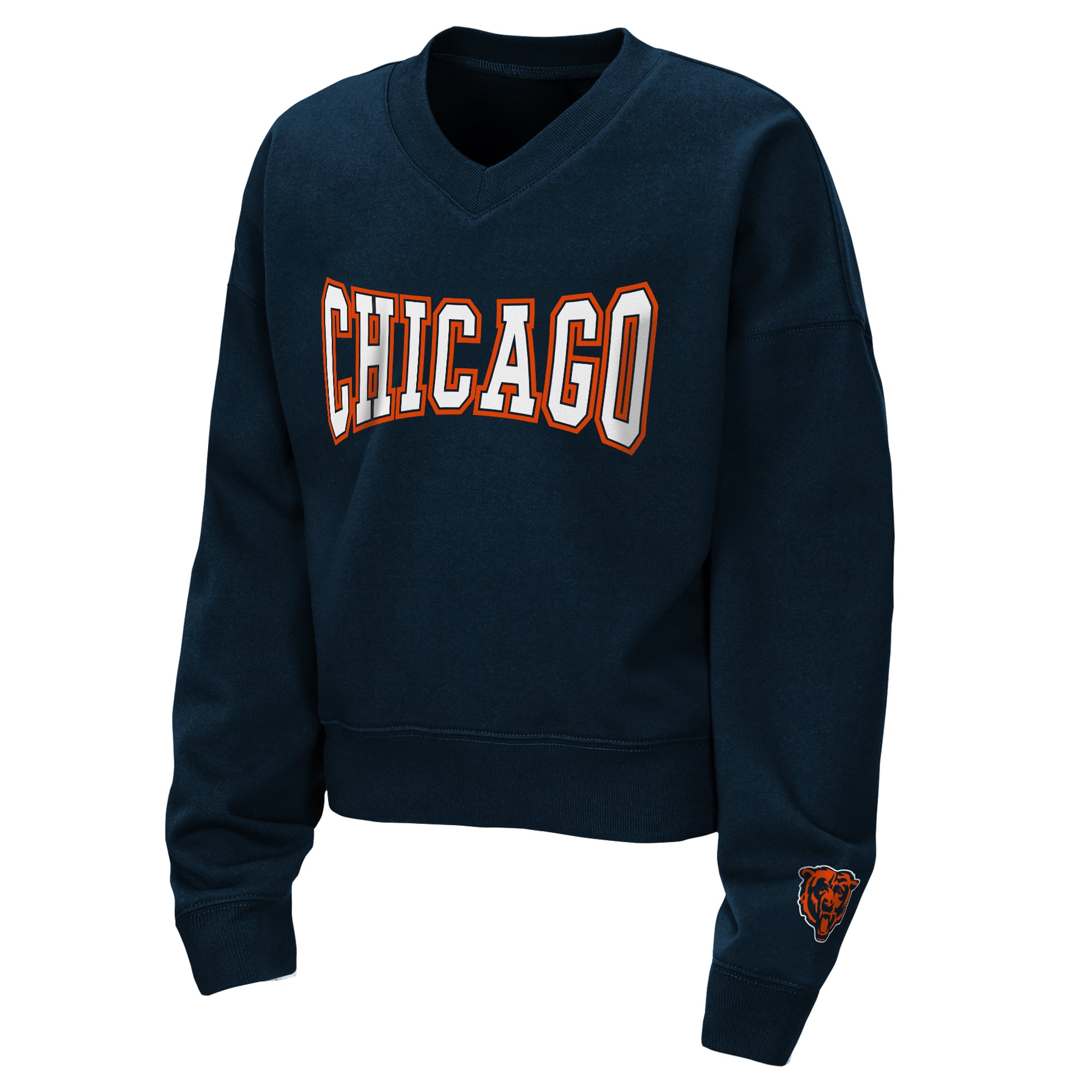 Ensemble sweat-shirt et short en polaire bleu marine Chicago Bears Red Zone pour jeunes filles WEAR by Erin Andrews