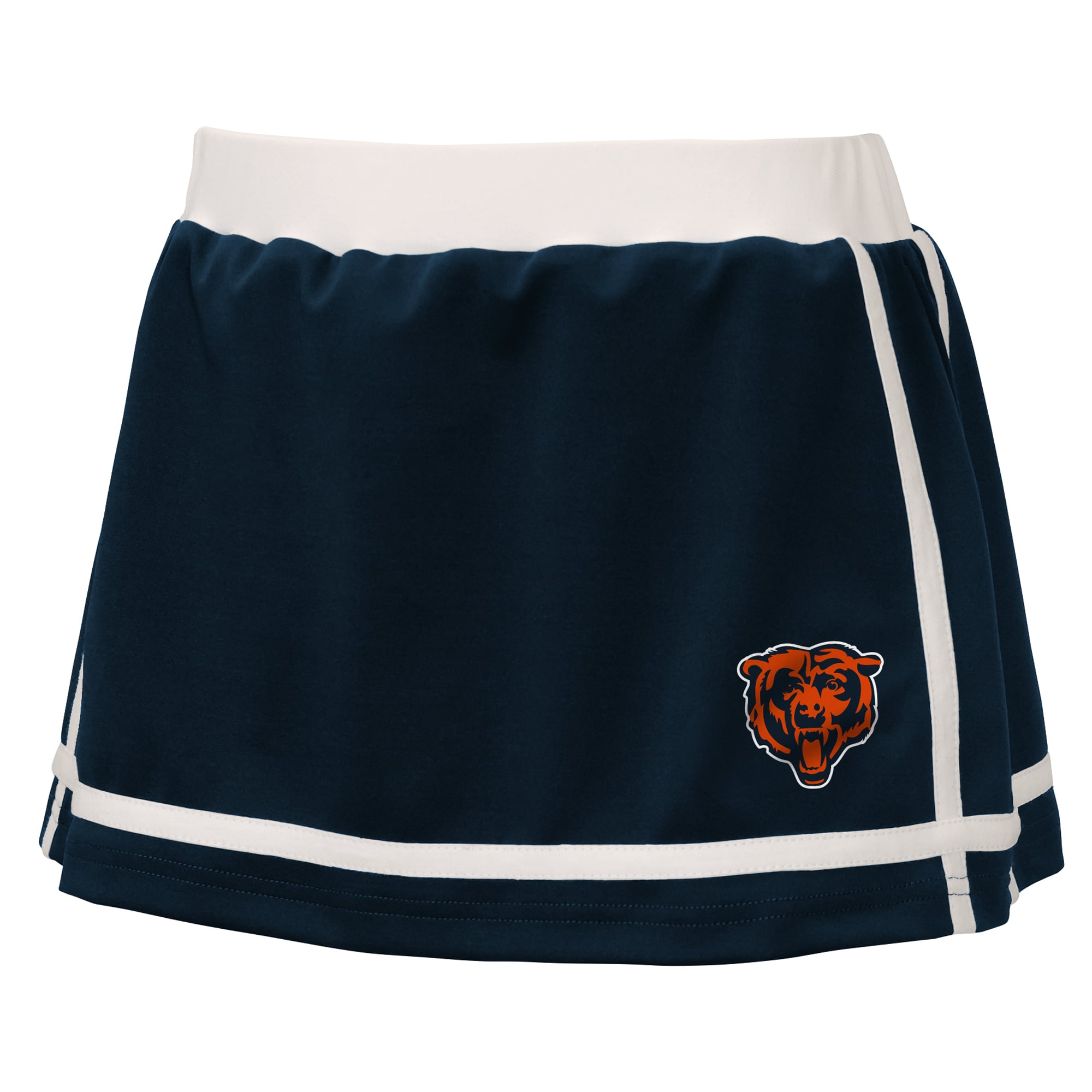 Jupe-short rayée marine des équipes spéciales Chicago Bears de la marque Girls Youth WEAR by Erin Andrews