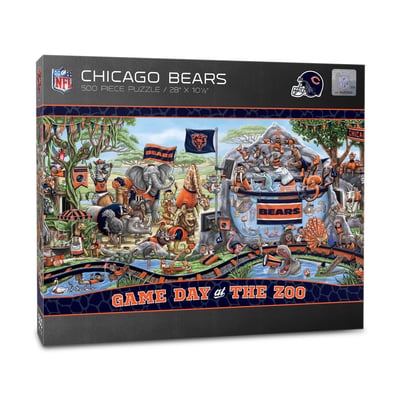 Chicago Bears IDNA 10.5" x 28" Game Day at the Zoo 500-Piece Puzzle