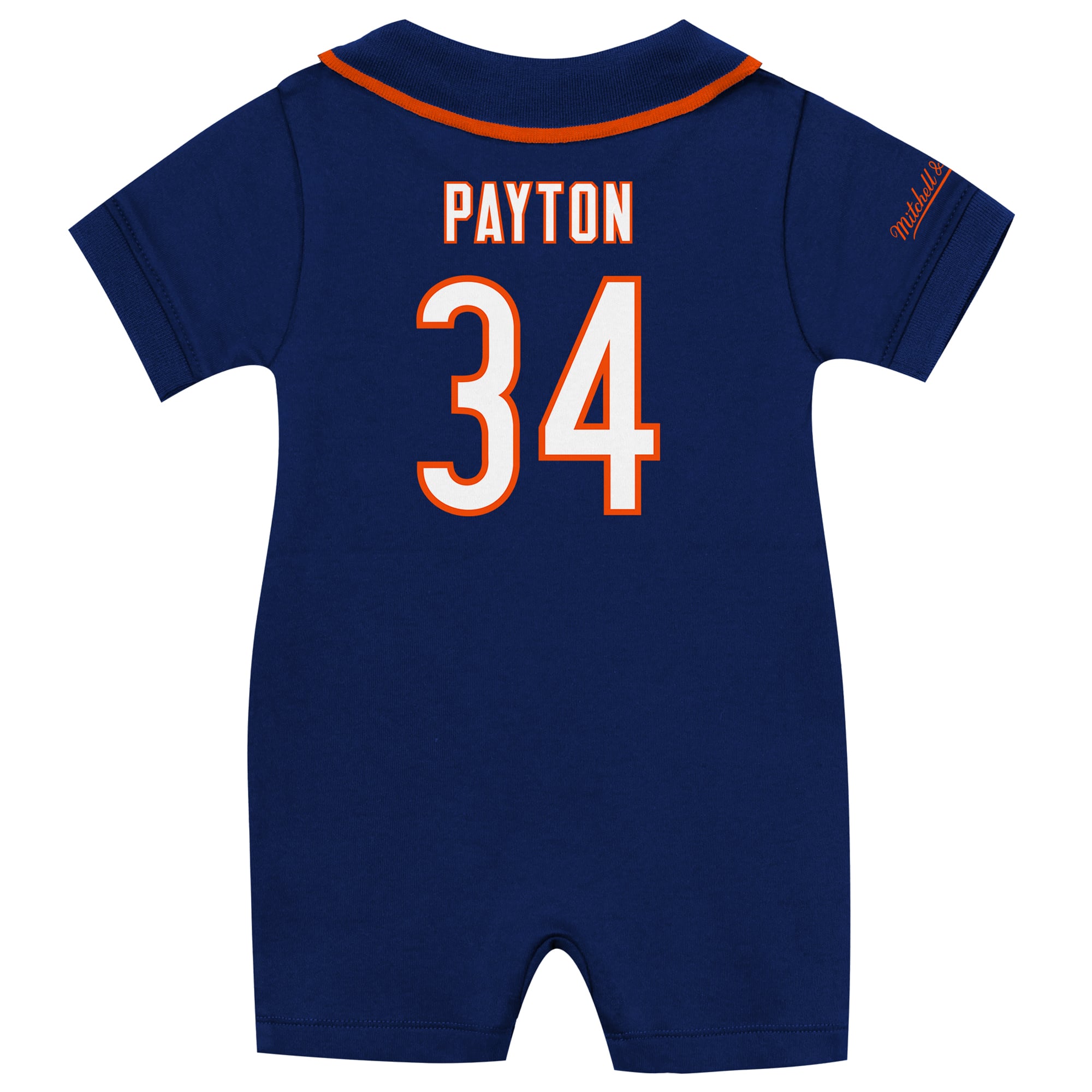 Combinaison de rugby rétro Mitchell & Ness Walter Payton bleu marine Chicago Bears pour bébé