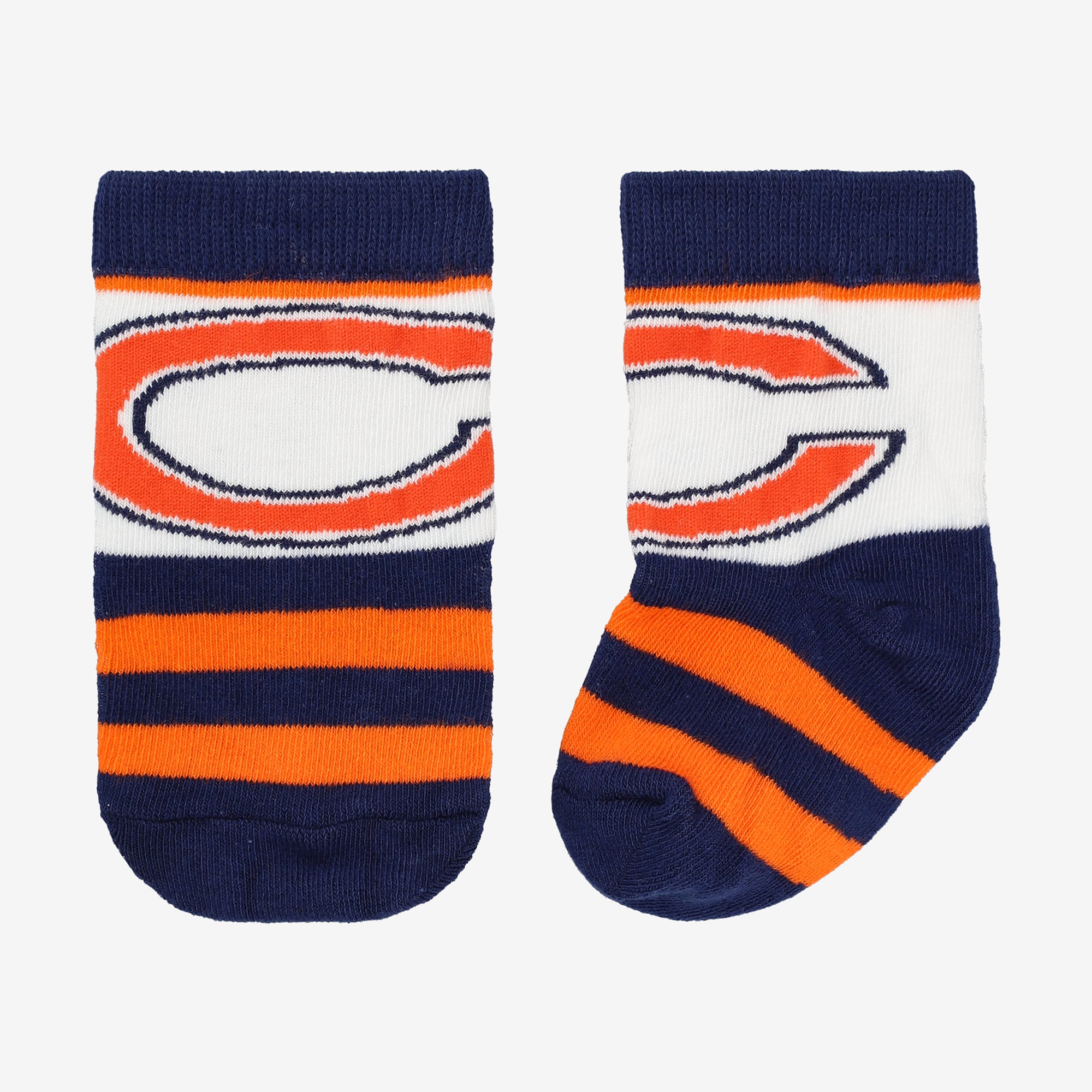 Chaussettes de rugby à blocs Chicago Bears bleu marine pour bébé