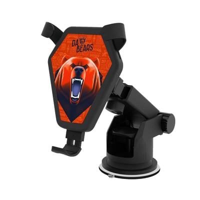 Chicago Bears Keyscaper Wireless Car Charger - Black