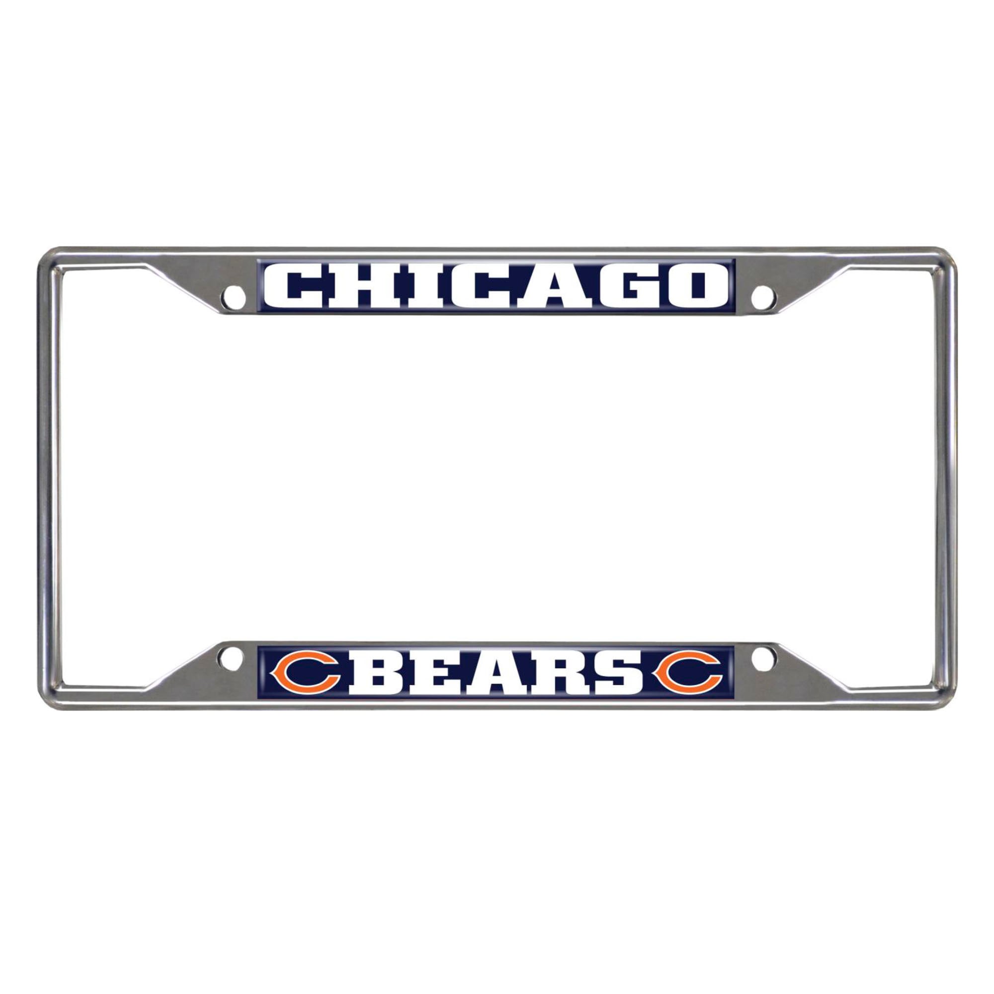 Cadre de plaque d'immatriculation chromé Logo Brands Chicago Bears