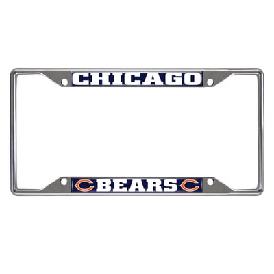 Chicago Bears Logo Brands Chrome License Plate Frame