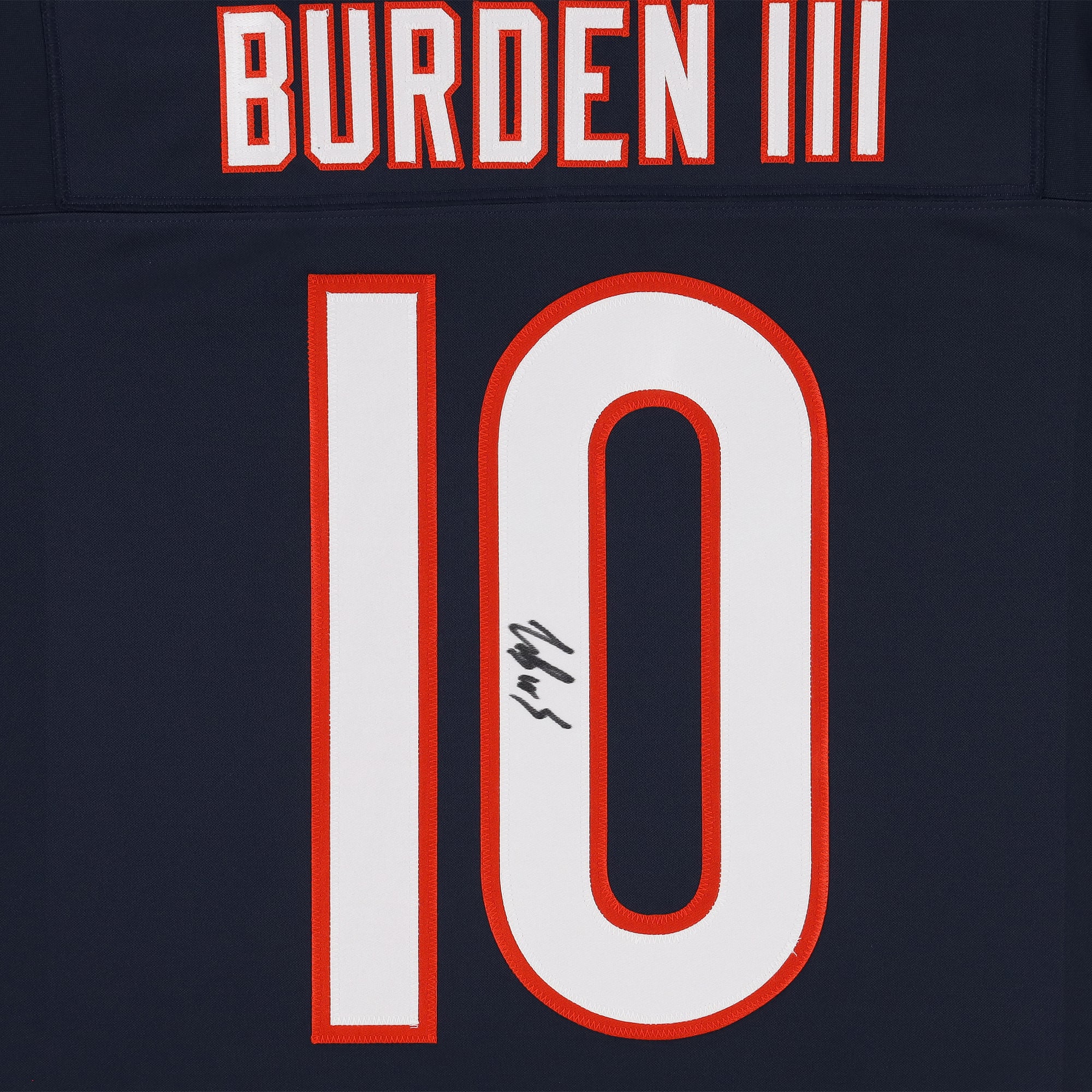 Maillot Nike Vapor Fuse bleu marine en édition limitée, autographié par Luther Burden III des Bears de Chicago