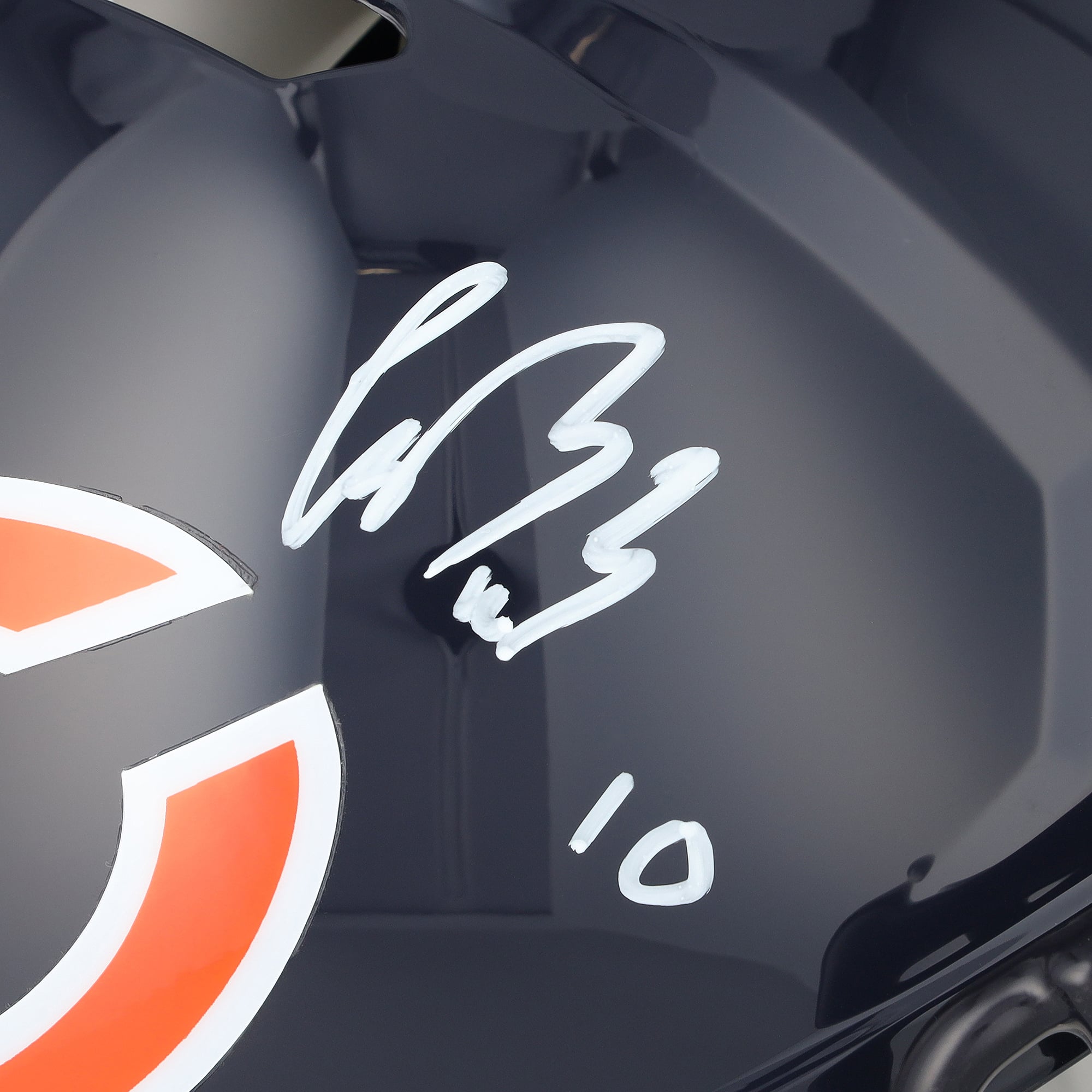 Casque Riddell Speed ​​Authentic autographié par Luther Burden III des Bears de Chicago