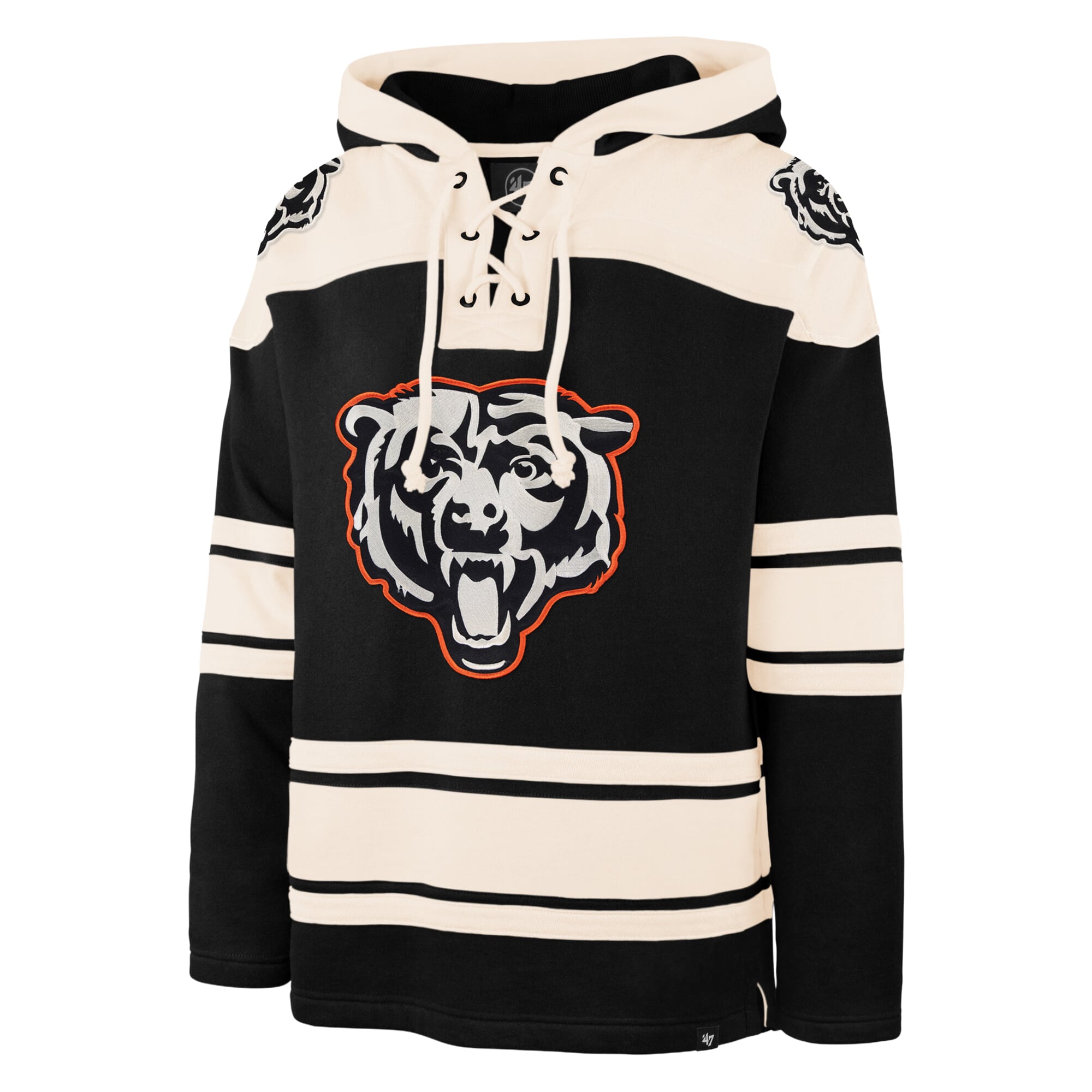 Sweat à capuche homme '47 Black Chicago Bears Superior Lacer