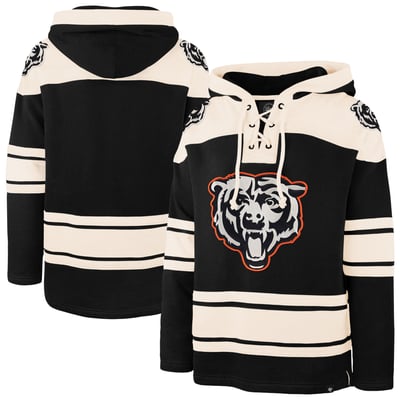 Chicago Bears '47 Superior Lacer Hoodie - Black