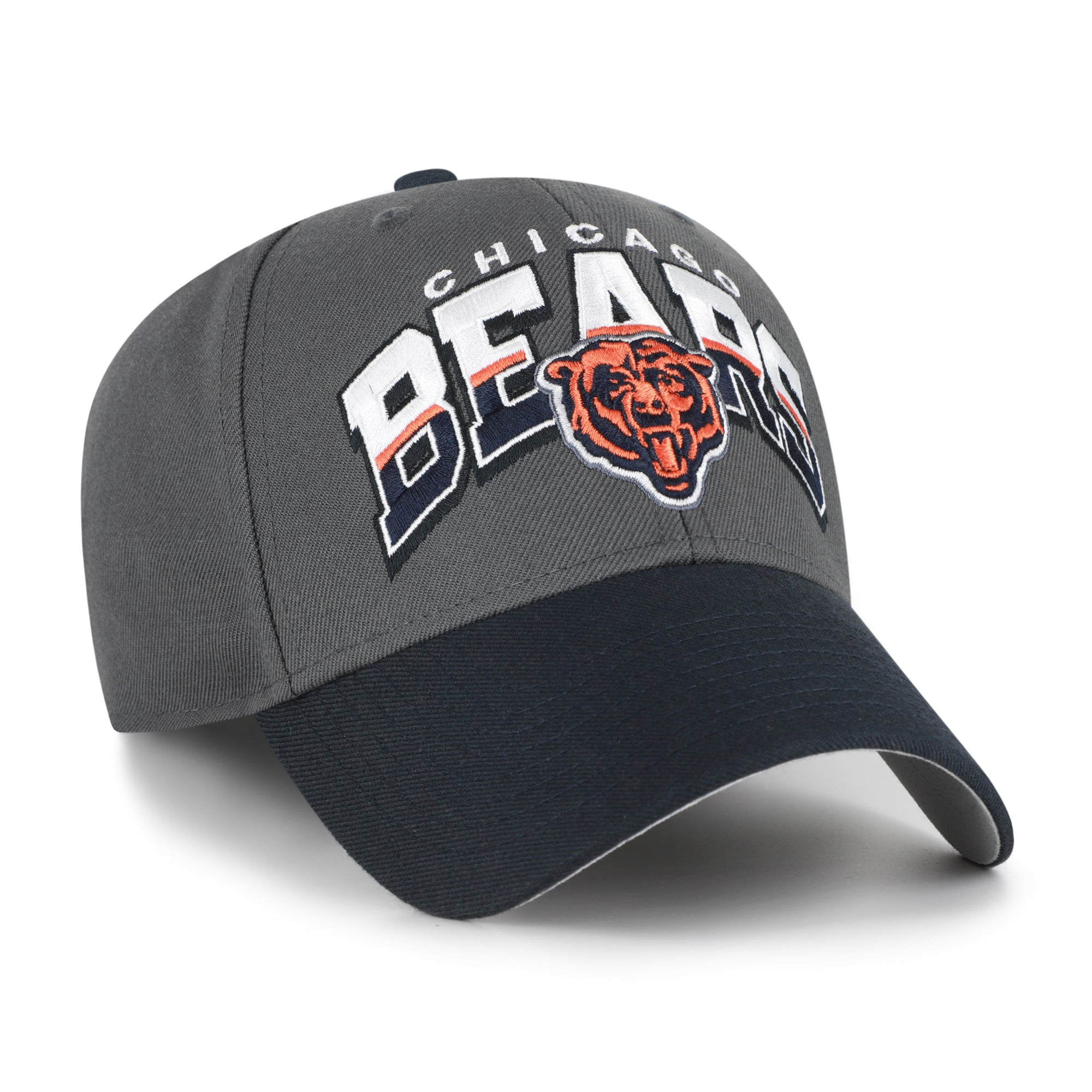 Men's '47 Charcoal Chicago Bears Split Block MVP Adjustable Hat