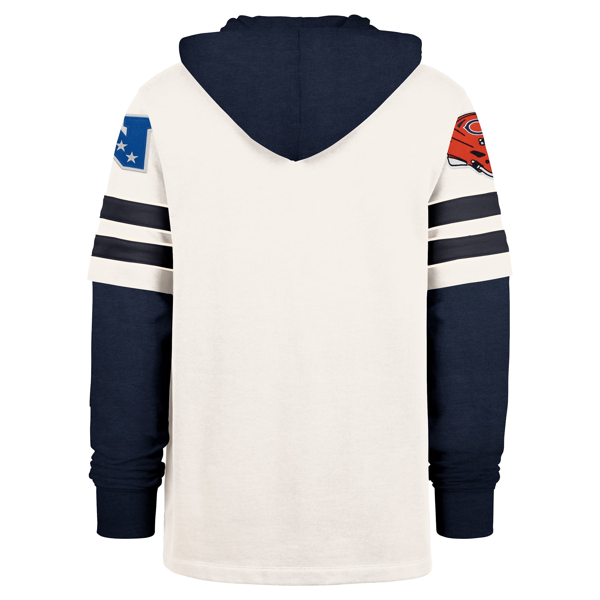 Sweat à capuche pour homme « 47 » couleur crème, modèle « Cornerback » des Chicago Bears