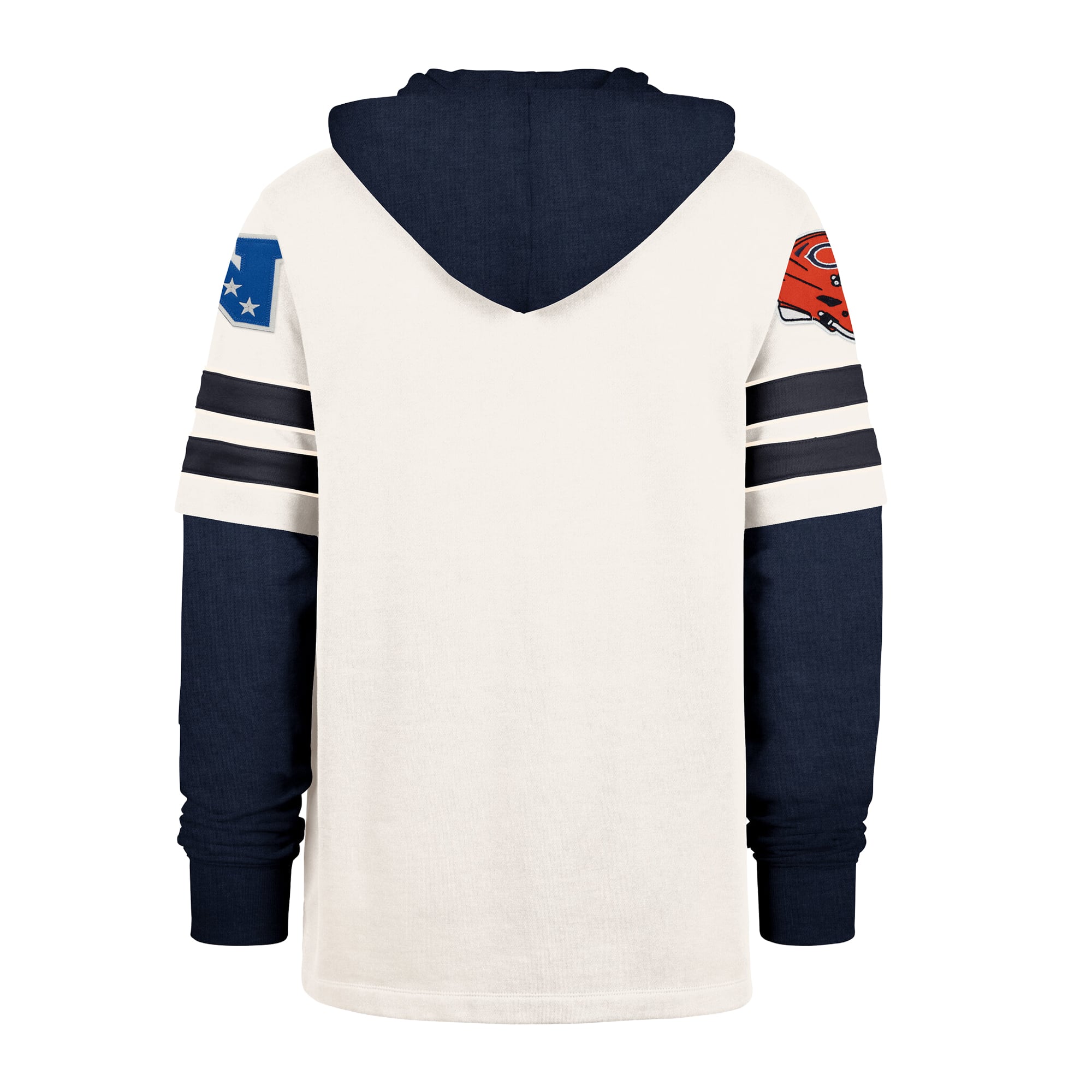 Sweat à capuche pour homme '47 Cream Chicago Bears Split Zone Cornerback Duo Lacer
